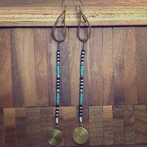 Turquoise beaded earrings